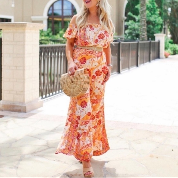 Free People Carmen off shoulder jumpsuit - Picture 3 of 13